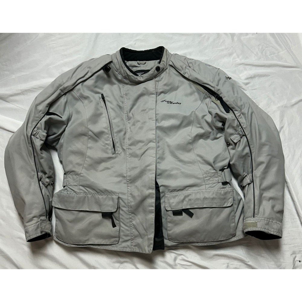 Tour Master Trinity Series 2 Womens Motorcycle Jacket Gray Large L 20 Textile